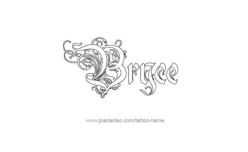 Tattoo Design  Name Bryce   