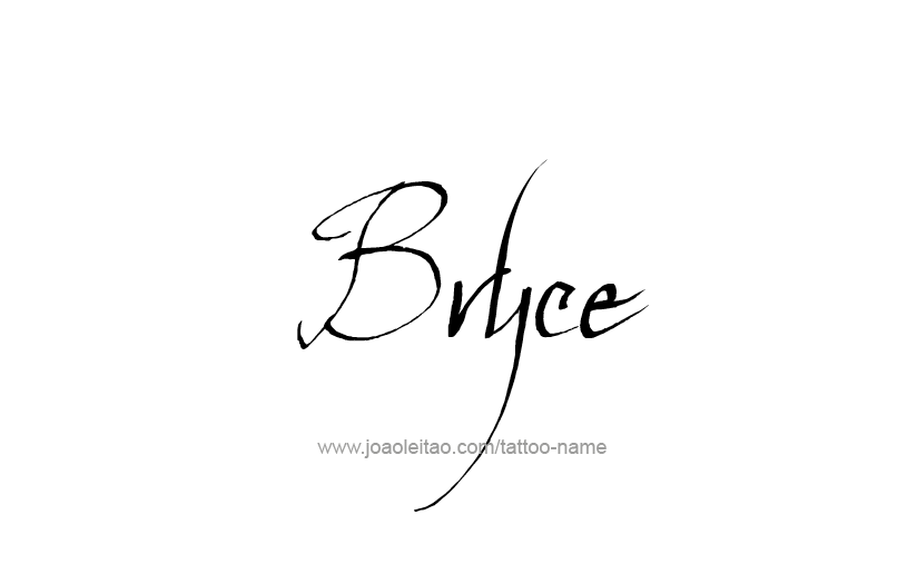 Tattoo Design  Name Bryce   