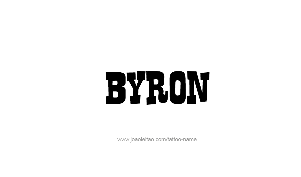 Tattoo Design  Name Byron   