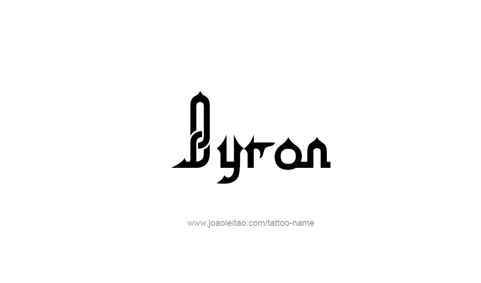 Tattoo Design  Name Byron   