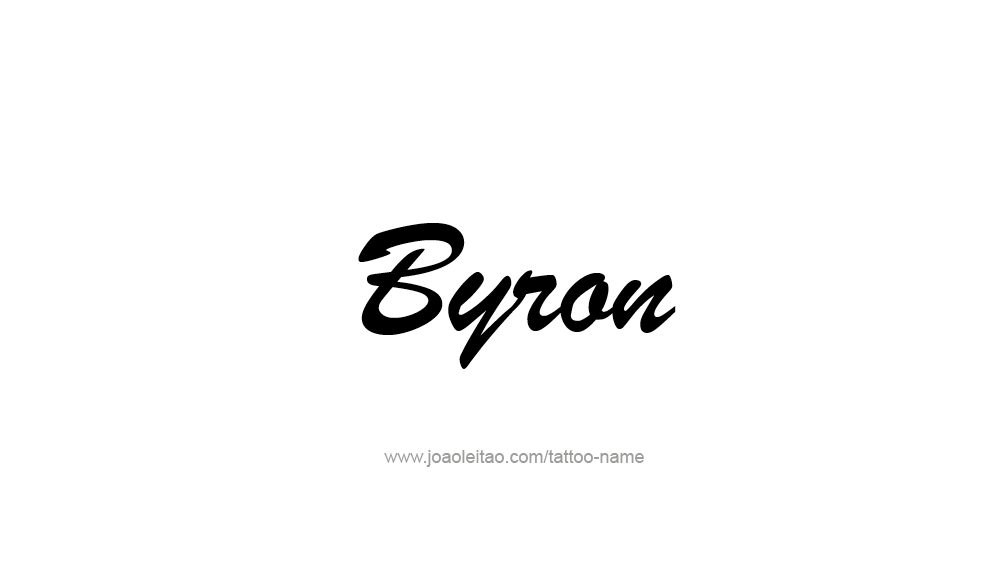 Tattoo Design  Name Byron   