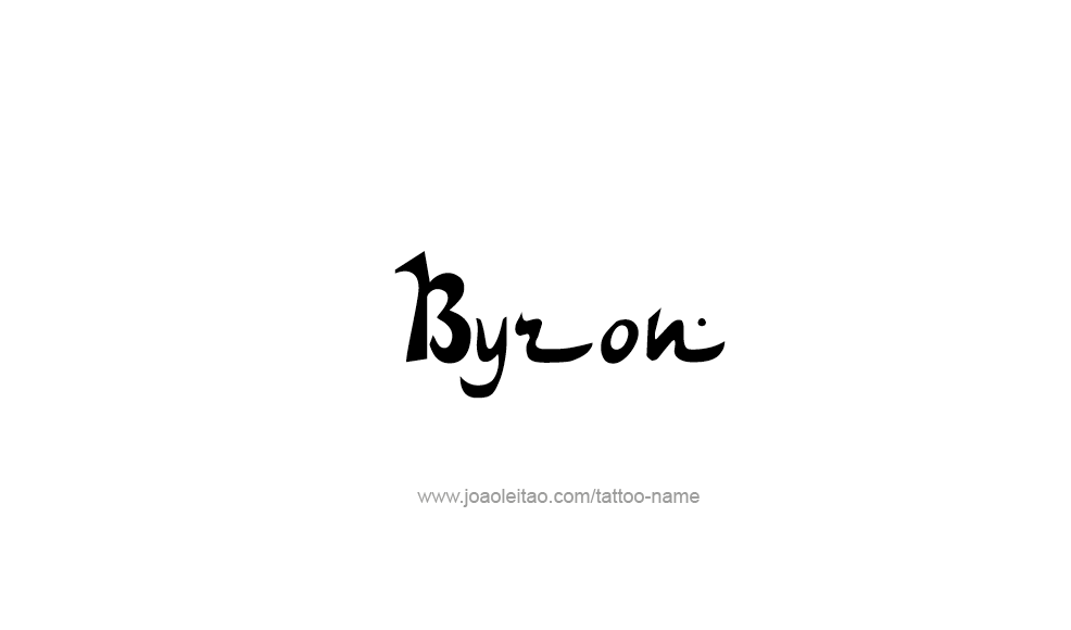 Tattoo Design  Name Byron   