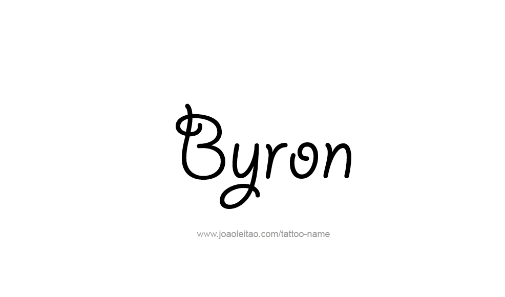 Tattoo Design  Name Byron   
