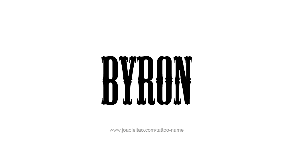 Tattoo Design  Name Byron   