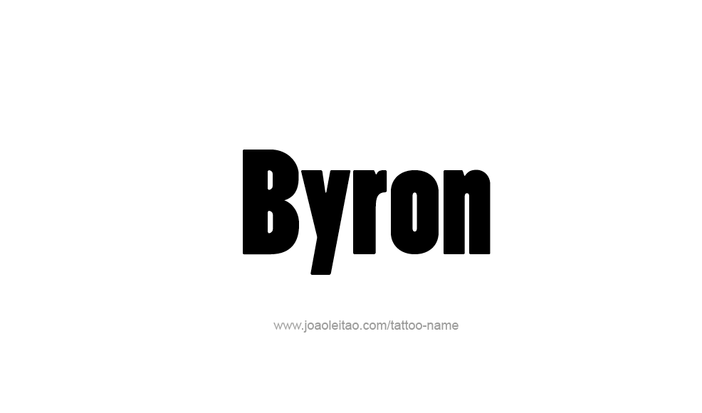 Tattoo Design  Name Byron   