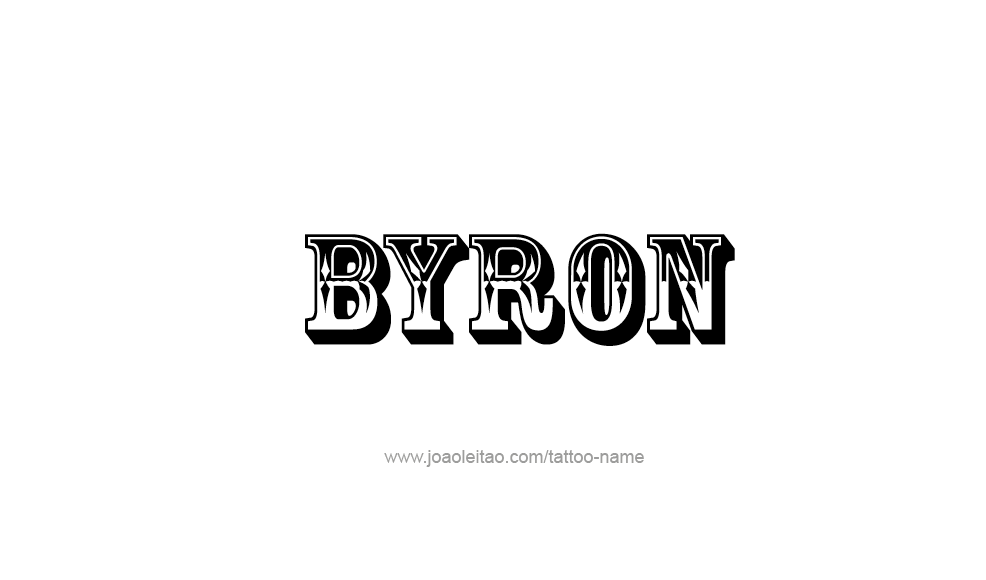 Tattoo Design  Name Byron   