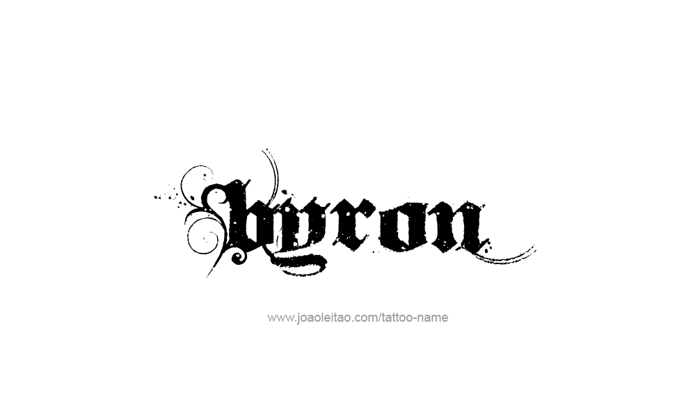 Tattoo Design  Name Byron   