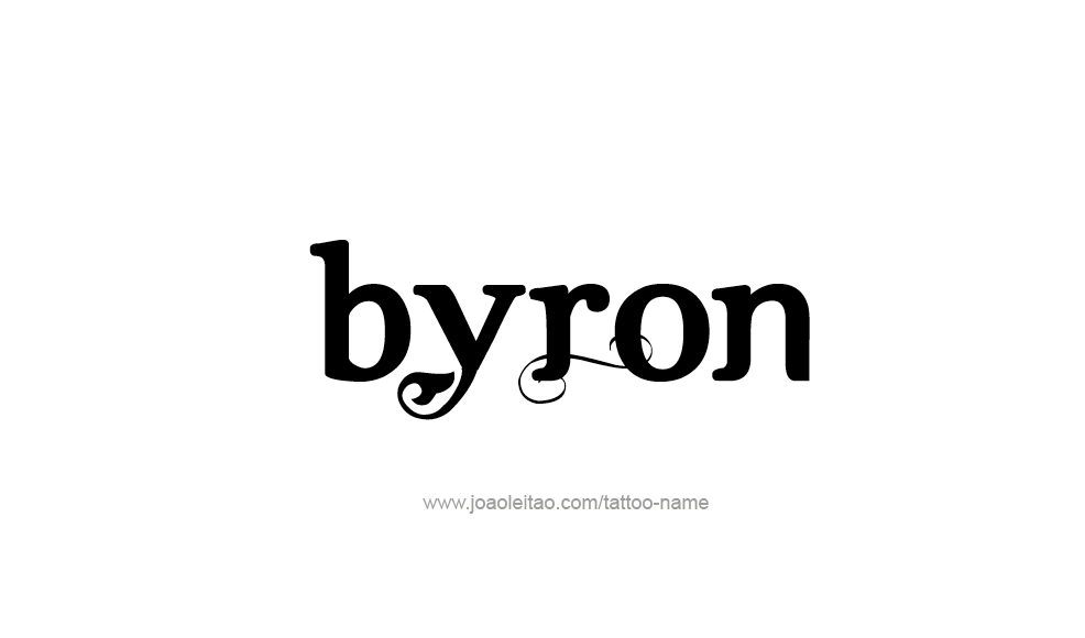 Tattoo Design  Name Byron   