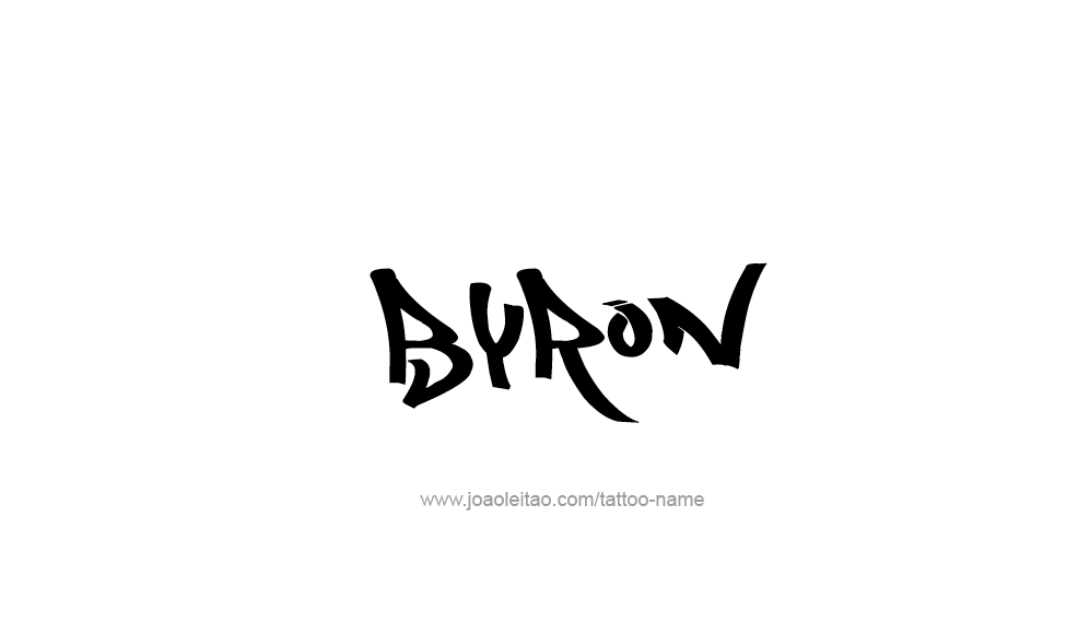 Tattoo Design  Name Byron   