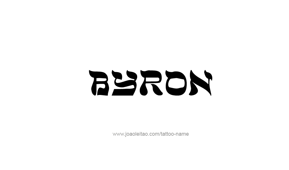 Tattoo Design  Name Byron   