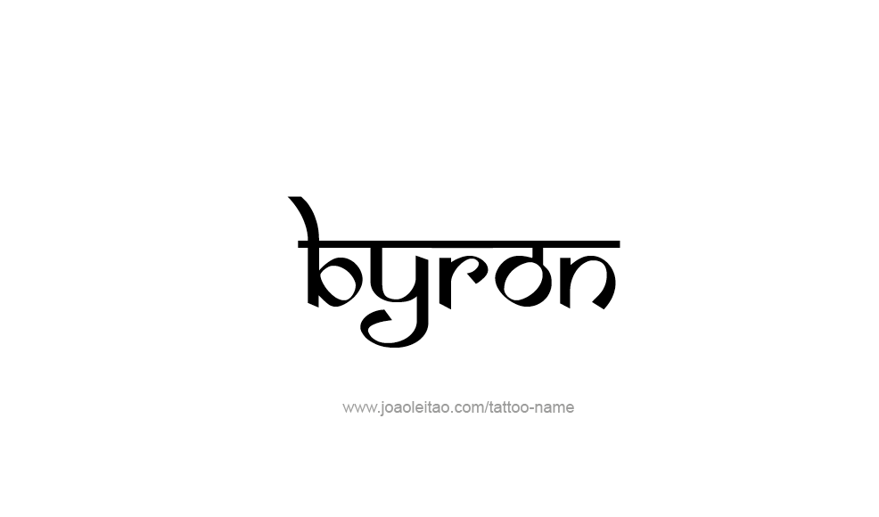 Tattoo Design  Name Byron   