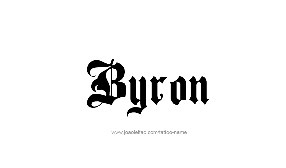 Tattoo Design  Name Byron   