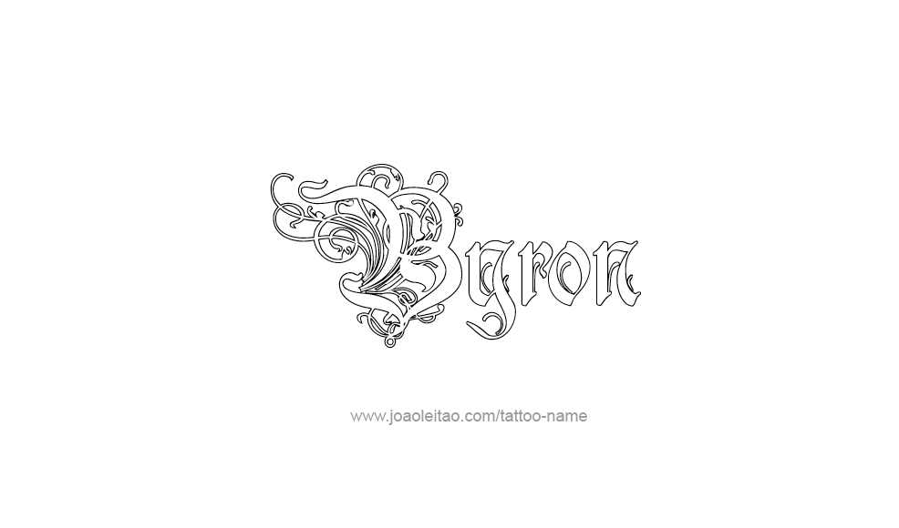 Tattoo Design  Name Byron   