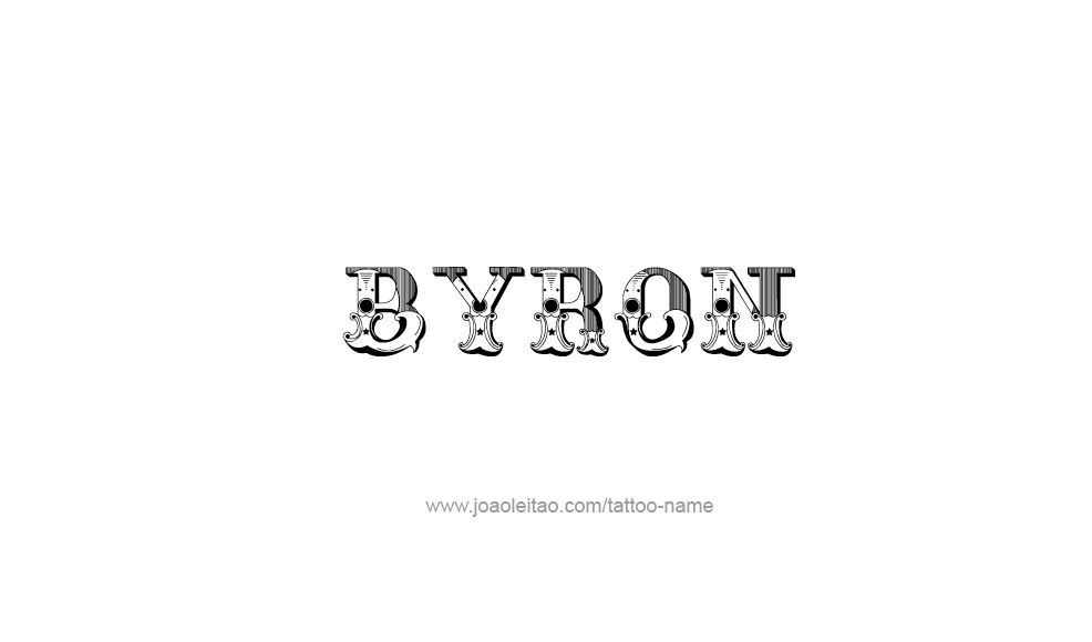 Tattoo Design  Name Byron   