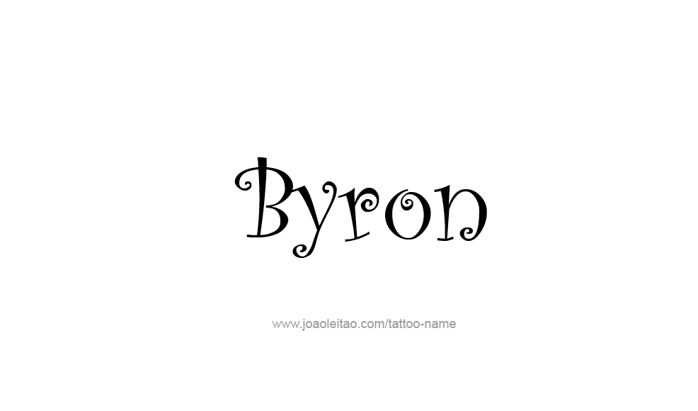 Tattoo Design  Name Byron   