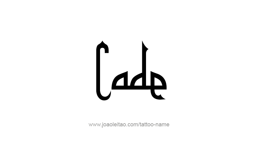 Tattoo Design  Name Cade   