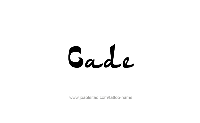 Tattoo Design  Name Cade   