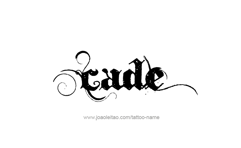 Tattoo Design  Name Cade   