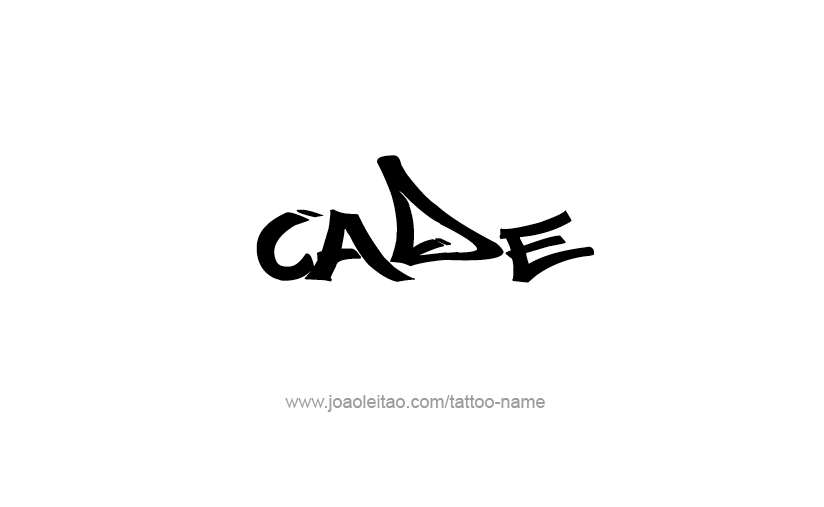 Tattoo Design  Name Cade   