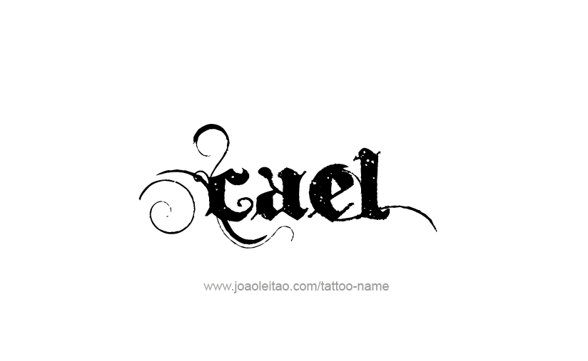 Tattoo Design  Name Cael   