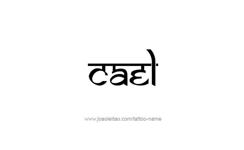 Tattoo Design  Name Cael   