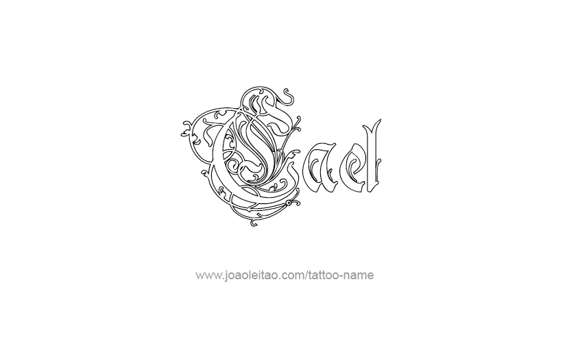 Tattoo Design  Name Cael   