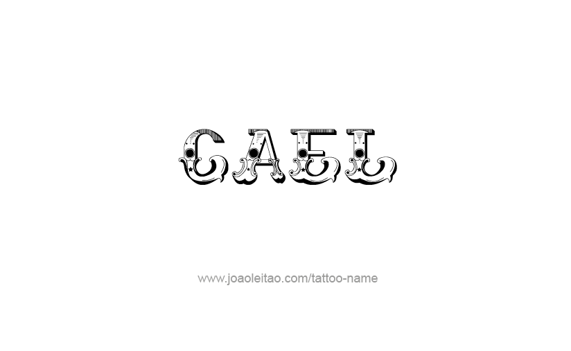 Tattoo Design  Name Cael   