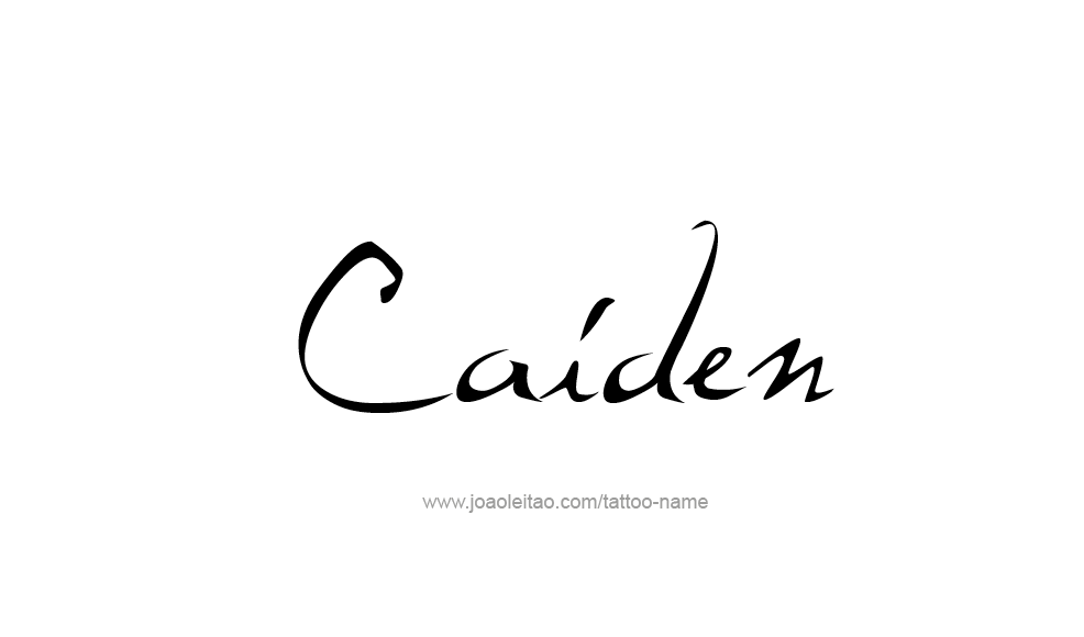 Tattoo Design  Name Caiden   