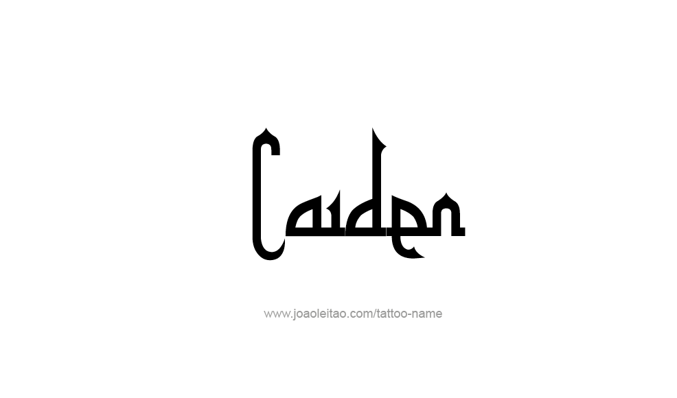 Tattoo Design  Name Caiden   