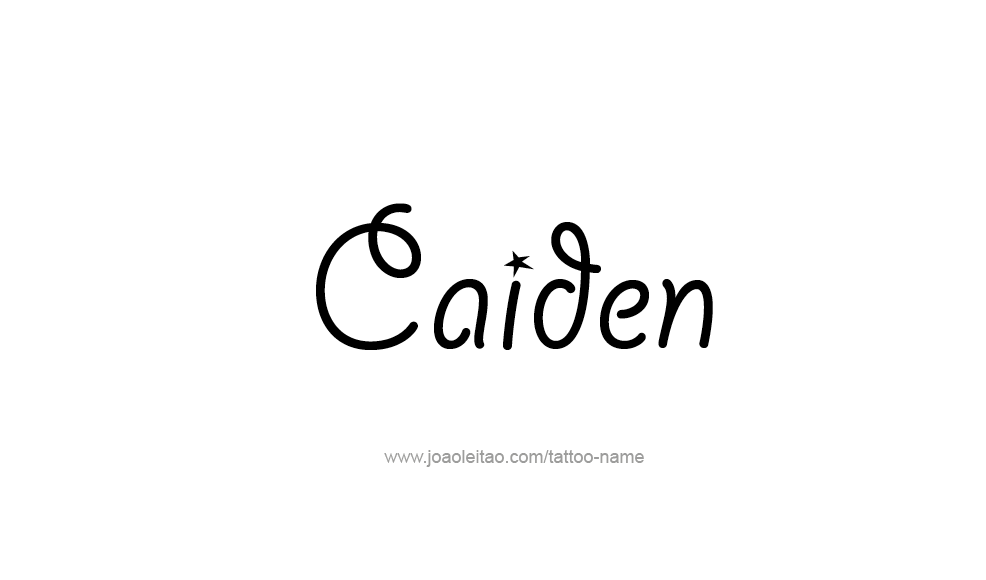 Tattoo Design  Name Caiden   