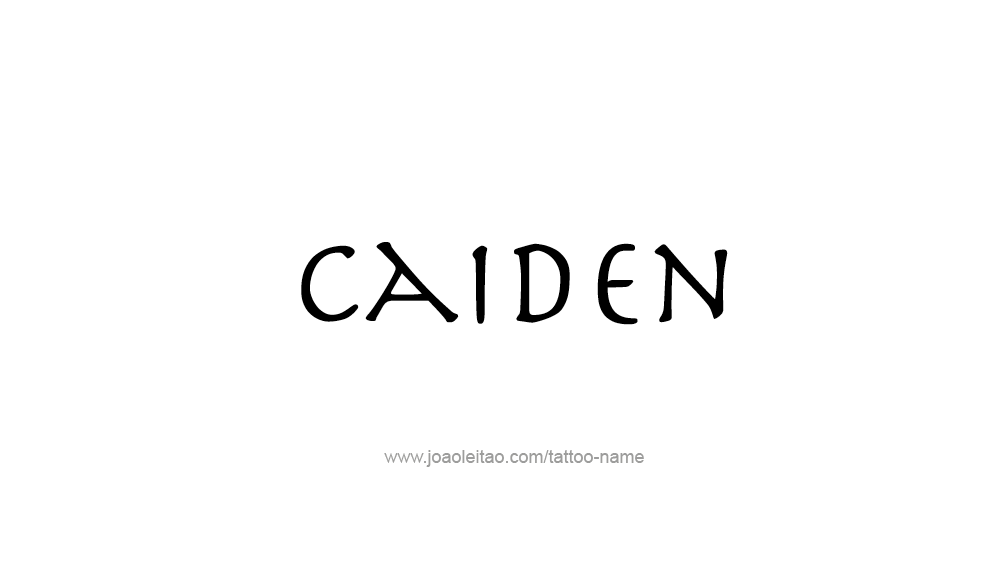 Tattoo Design  Name Caiden   