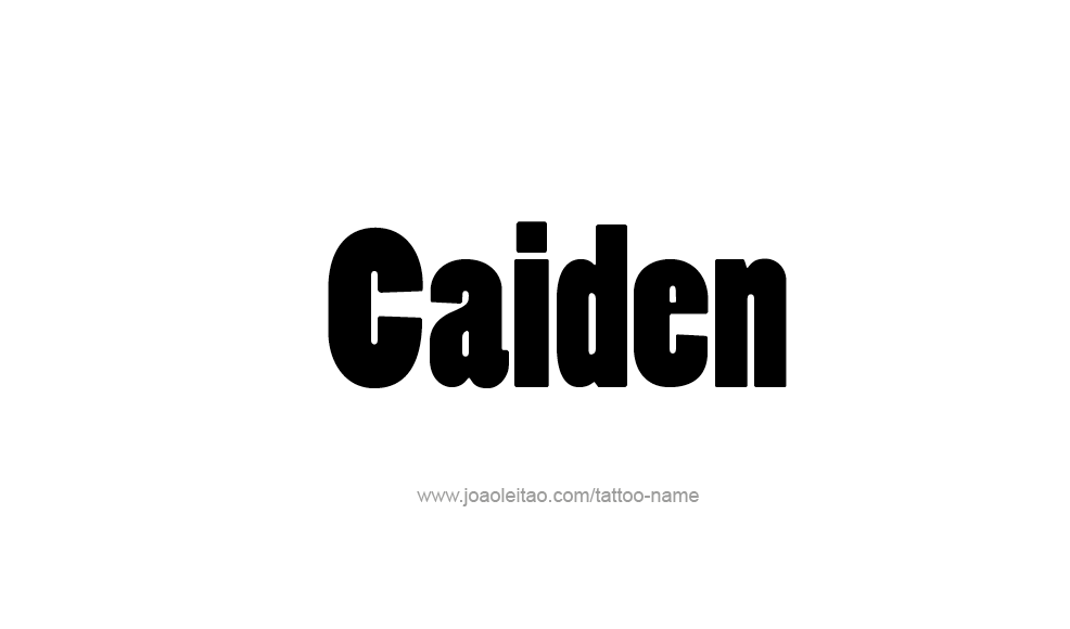 Tattoo Design  Name Caiden   