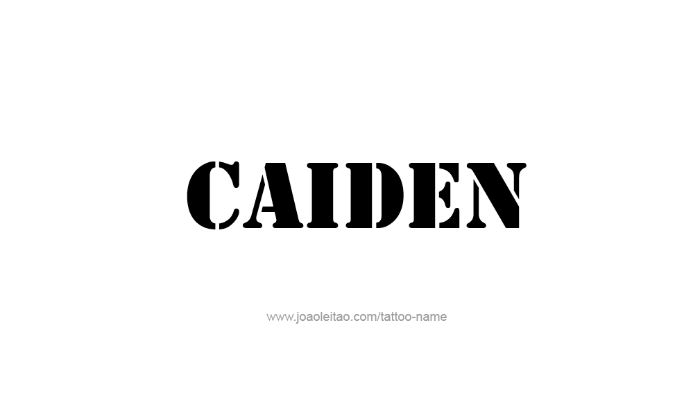 Tattoo Design  Name Caiden   