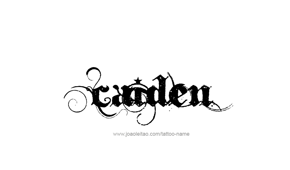 Tattoo Design  Name Caiden   