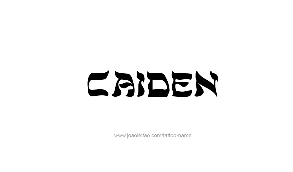 Tattoo Design  Name Caiden   