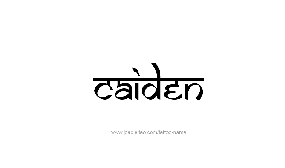 Tattoo Design  Name Caiden   