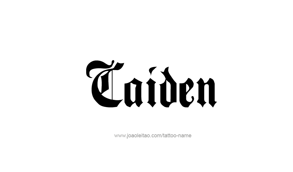 Tattoo Design  Name Caiden   