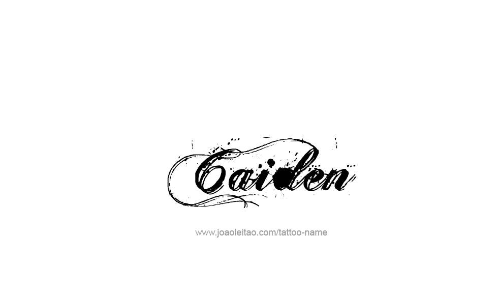 Tattoo Design  Name Caiden   