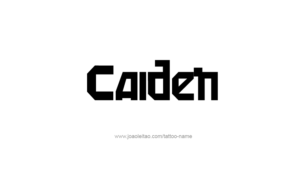 Tattoo Design  Name Caiden   