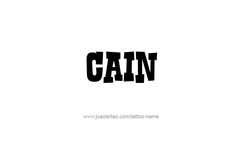 Tattoo Design  Name Cain   