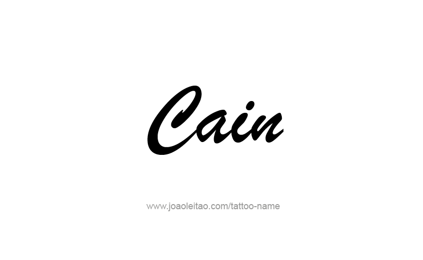 Tattoo Design  Name Cain   