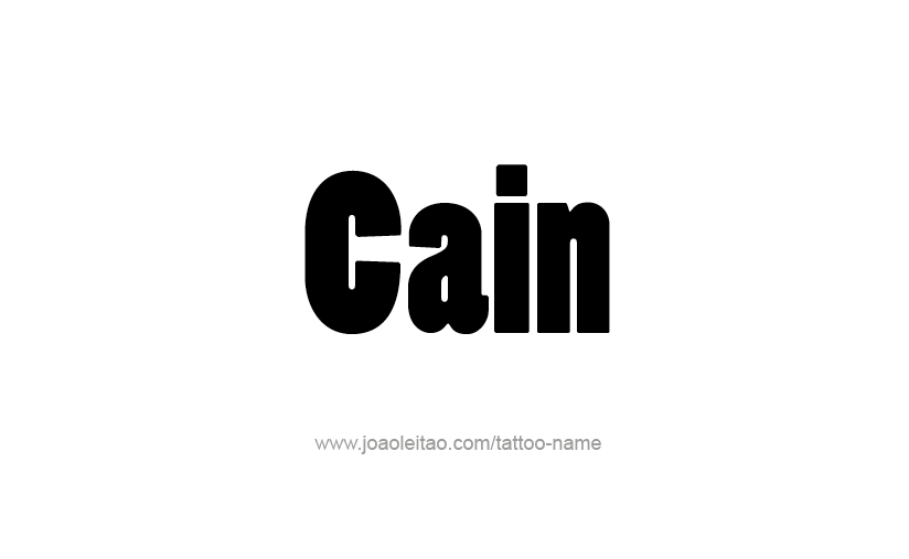 Tattoo Design  Name Cain   