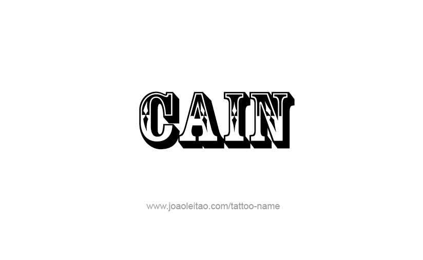 Tattoo Design  Name Cain   