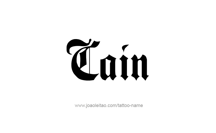 Tattoo Design  Name Cain   