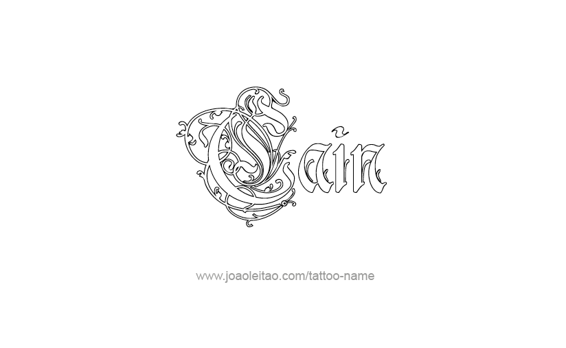 Tattoo Design  Name Cain   