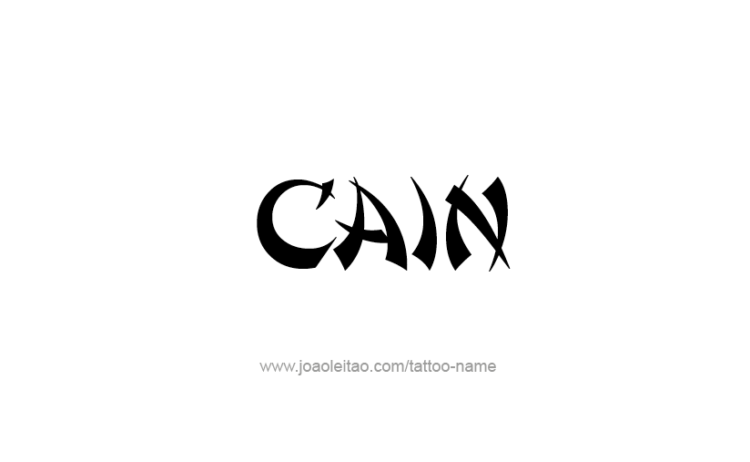 Tattoo Design  Name Cain