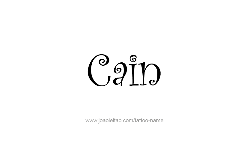 Tattoo Design  Name Cain   