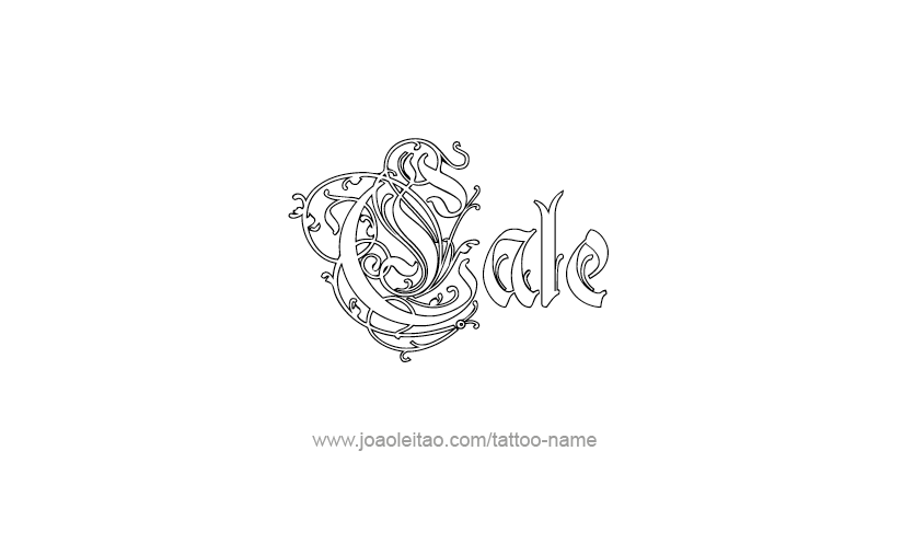 Tattoo Design  Name Cale   