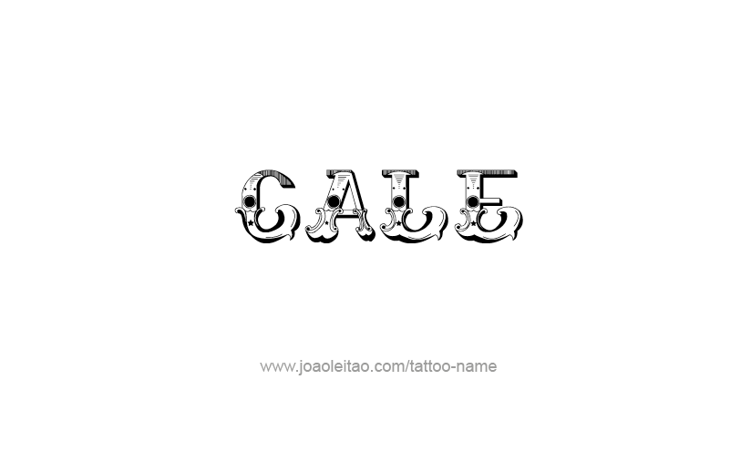 Tattoo Design  Name Cale   