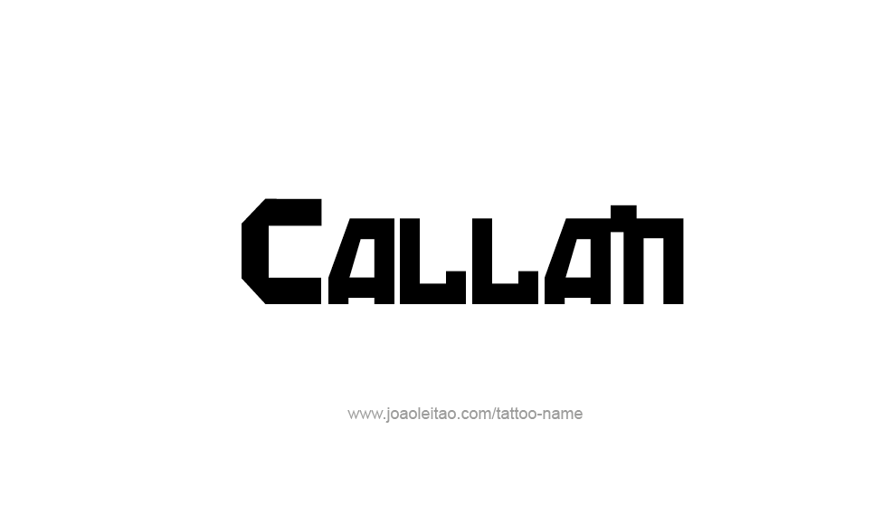 Tattoo Design  Name Callan   